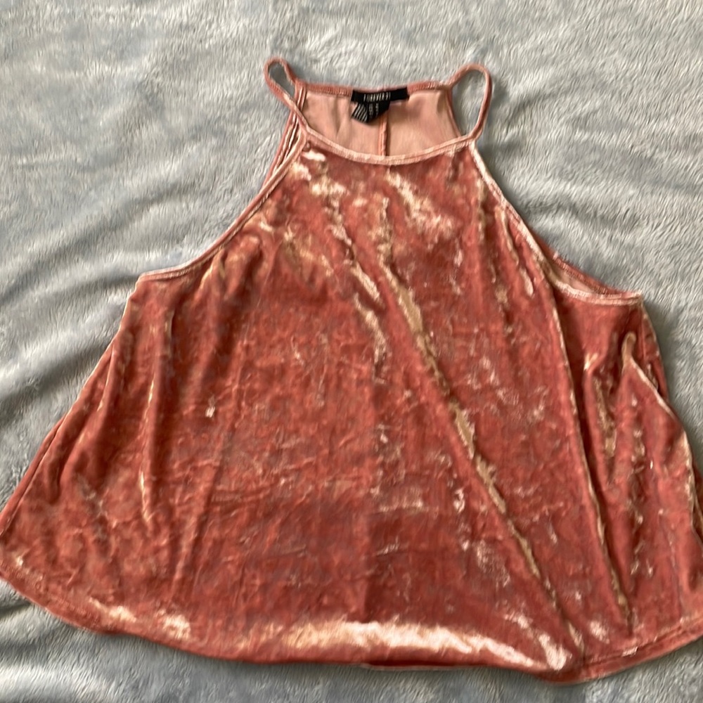 Crushed velvet tank
